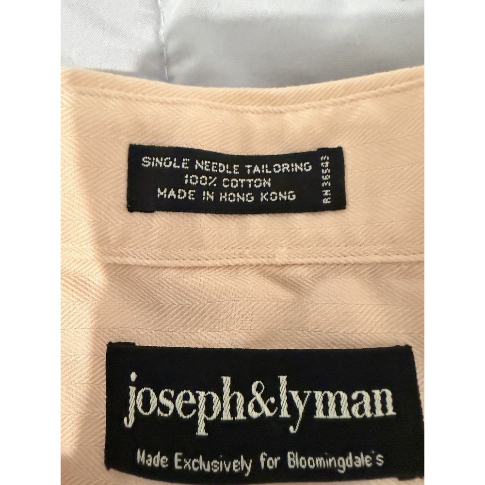 Joseph & Lyman Light Orange Men's Shirt Made Exclusively For Bloomingdale's 17 - Picture 5 of 9